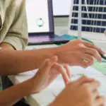 Closeup Group Asia Businesspeople Talk Esg Strategies Risk Management Workshop, Sdgs Report, Global Warming, Green Finance Investment Eco Friendly And Net Zero Waste In Boardroom Training Building.