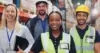 People, Warehouse And Happy On Portrait For Teamwork, Collaboration And Supply Chain. Employee, Diversity And Smile At Factory For Logistics, Manufacturing And Delivery Or Distribution Service