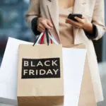 Woman Holding Shopping Bags Black Friday