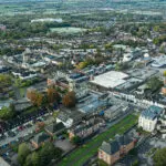 Swindon Uk October 26, 2019: Aerial View Of The Old Town Area In Swindon, Wiltshire