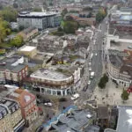 Enfield Town Centre Aerial Drone View From Above