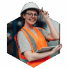 Woman Glasses High Vis 1x1 Hexagon