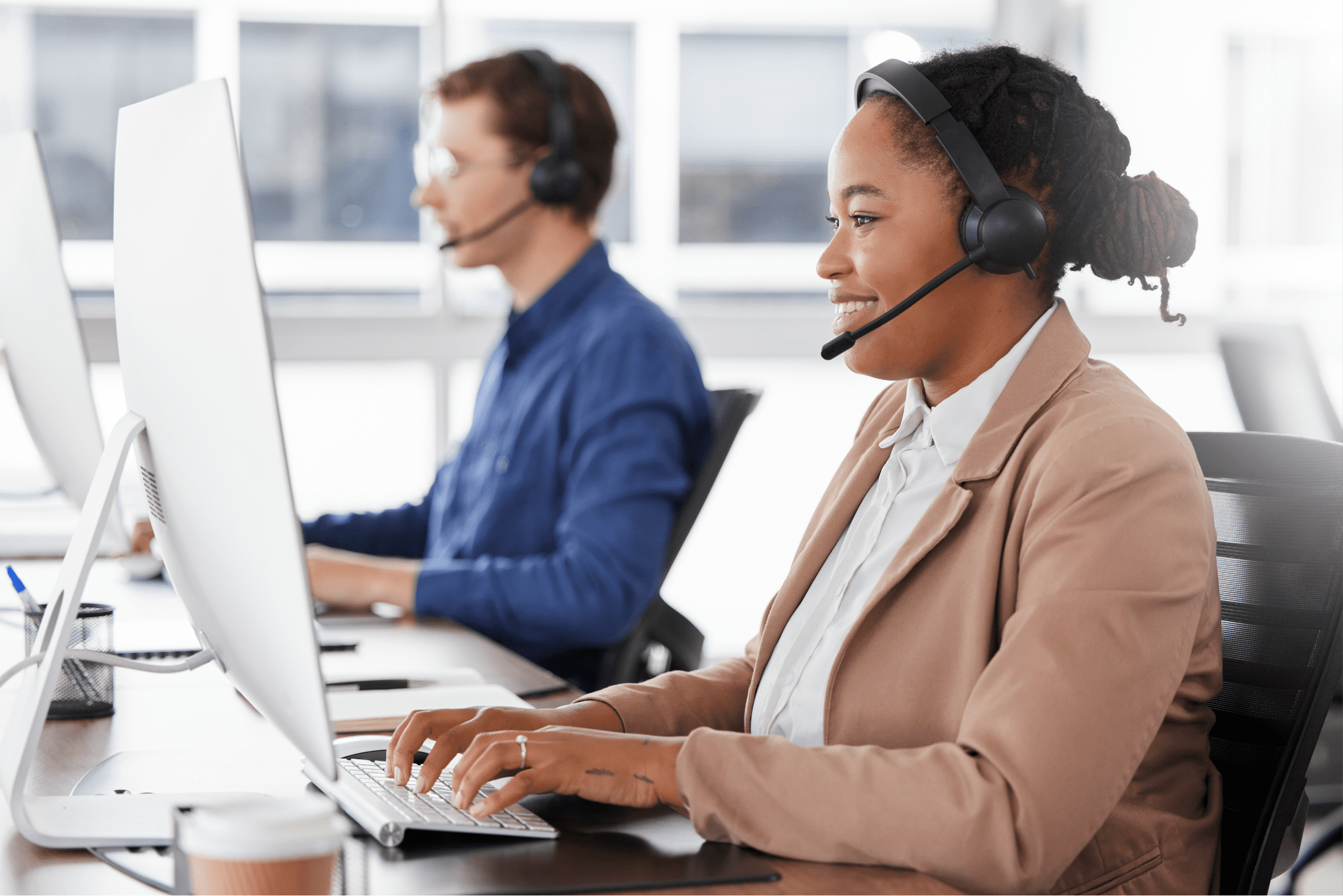 Black Woman Call Center And Typing On Computer S 2023 11 27 05 33 39 Utc